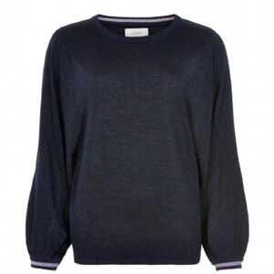 Anthropologie Numph blue metallic Danish sweater M